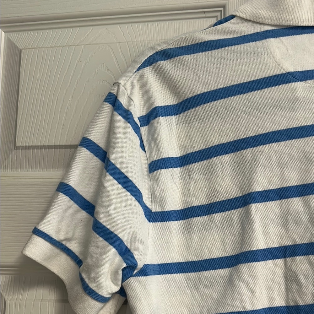 Chaps White Polo with Blue Stripes - Picture 10 of 12